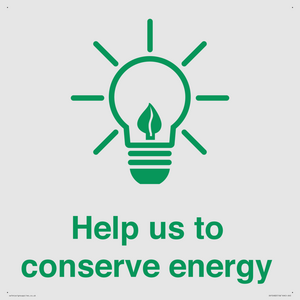 Help us to conserve energy 